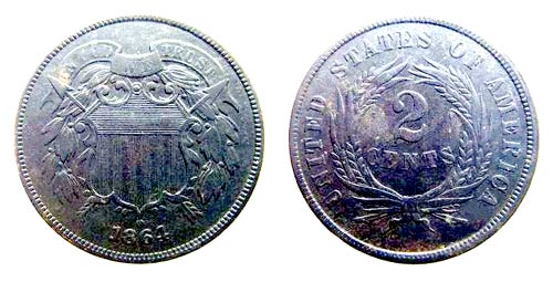 1864 2-Cent Piece