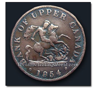 Bank of Upper Canada Token 1854