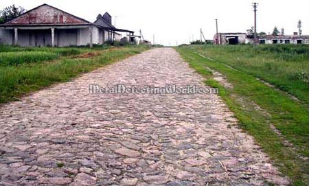 Cobbled Road in Ghost Town