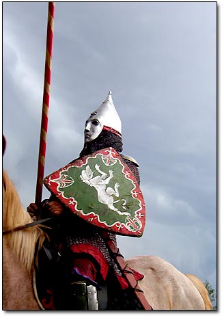 Medieval Russian Fighter on Horse