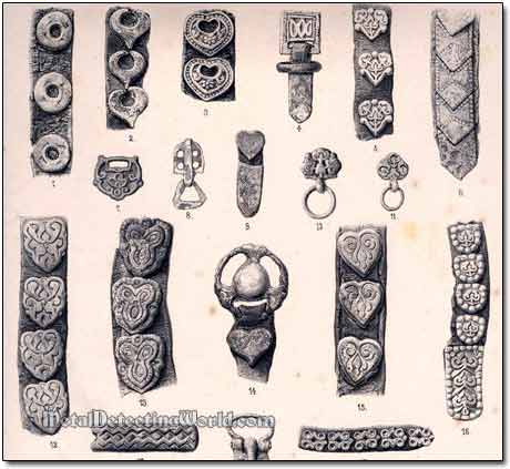 Medieval Decorative Belt Studs