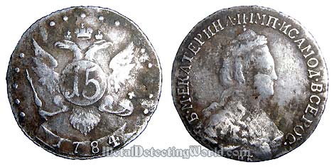 1784 15 Kopeks Tsarina Catherine II