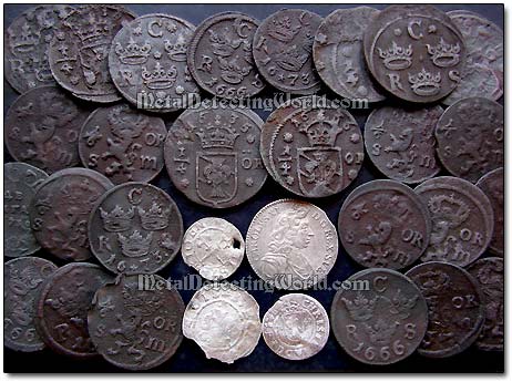 Swedish Coins Found with Metal Detector