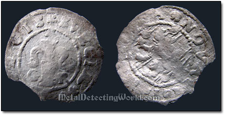 Swedish 1609 1 Ore Silver Coin, King Karl XI