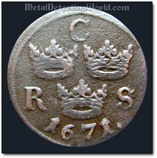 1671 sixth ore, Swedish King Karl XI