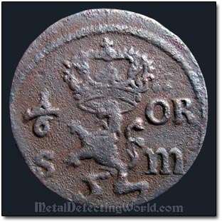 17th Century Swedish Copper Coin Koppermynt Was Found