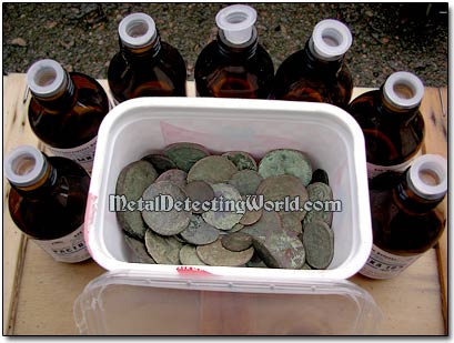 Enough Ammonia Solution for Coin Soaking