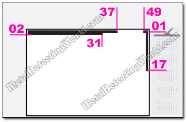 Minelab E-Trac's QuickMask Discrimination Pattern for 'COINS' Search Program  Settings