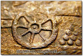 Pitted Surface of a Military Button after Electrolysis