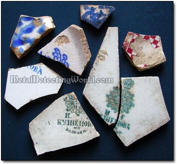 Pre-19th and 19th Century Porcelain China Shards