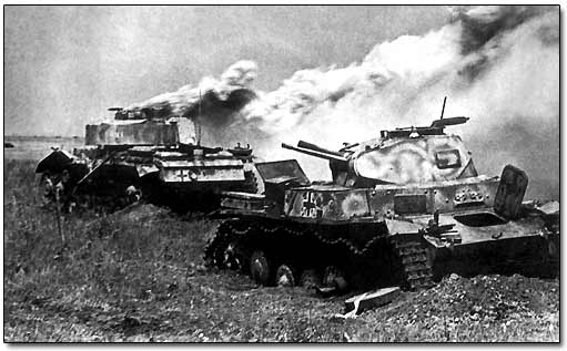 German Tanks Destroyed at Olkhovatka