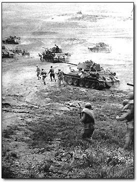 Russian Tanks and Troops Attack