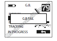 Ground Balance (GB) Fail Sign