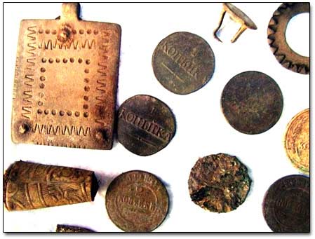 Coins and Relics Found with a Metal Detector