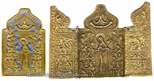 Bronze Enameled Travel Icons Old Believers
