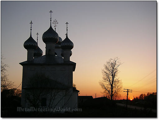 Russian Church and Sunset