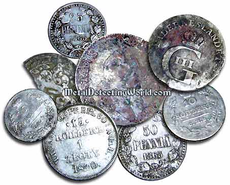 Silver Russian, Swedish and Finnish Coins
